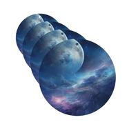 4 Pcs Car Air Fresheners Hanging Fragrance Scented Cards for SUV Nebula and Moon Car Aromatherapy Tablets Auto Interior Mirror Pendant for Bedroom Wardrobe Shoe Cabinet