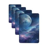 4 Pcs Car Air Fresheners Hanging Fragrance Scented Cards for SUV Nebula and Moon Car Aromatherapy Tablets Auto Interior Mirror Pendant for Bedroom Wardrobe Shoe Cabinet