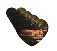 4 Pcs Car Air Fresheners Hanging Fragrance Scented Cards for SUV Orange Cat Sleeping Car Aromatherapy Tablets Auto Interior Mirror Pendant for Bedroom Wardrobe Shoe Cabinet