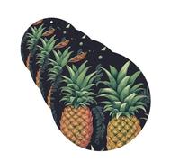 4 Pcs Car Air Fresheners Hanging Fragrance Scented Cards for SUV Pineapple Car Aromatherapy Tablets Auto Interior Mirror Pendant for Bedroom Wardrobe Shoe Cabinet