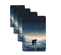 4 Pcs Car Air Fresheners Hanging Fragrance Scented Cards for SUV Polar Bear in the Snow Car Aromatherapy Tablets Auto Interior Mirror Pendant for Bedroom Wardrobe Shoe Cabinet