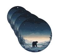 4 Pcs Car Air Fresheners Hanging Fragrance Scented Cards for SUV Polar Bear in the Snow Car Aromatherapy Tablets Auto Interior Mirror Pendant for Bedroom Wardrobe Shoe Cabinet