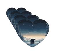 4 Pcs Car Air Fresheners Hanging Fragrance Scented Cards for SUV Polar Bear in the Snow Car Aromatherapy Tablets Auto Interior Mirror Pendant for Bedroom Wardrobe Shoe Cabinet