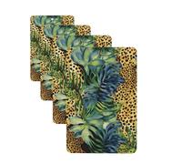 4 Pcs Car Air Fresheners Hanging Fragrance Scented Cards for SUV Print Animal Leopard Car Aromatherapy Tablets Auto Interior Mirror Pendant for Bedroom Wardrobe Shoe Cabinet