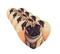 4 Pcs Car Air Fresheners Hanging Fragrance Scented Cards for SUV Pug cartoon Car Aromatherapy Tablets Auto Interior Mirror Pendant for Bedroom Wardrobe Shoe Cabinet