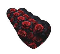 4 Pcs Car Air Fresheners Hanging Fragrance Scented Cards for SUV Red Rose Photo Car Aromatherapy Tablets Auto Interior Mirror Pendant for Bedroom Wardrobe Shoe Cabinet