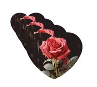 4 Pcs Car Air Fresheners Hanging Fragrance Scented Cards for SUV Red Roses and Love Car Aromatherapy Tablets Auto Interior Mirror Pendant for Bedroom Wardrobe Shoe Cabinet
