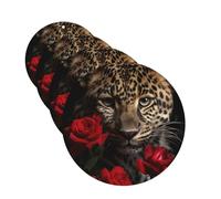 4 Pcs Car Air Fresheners Hanging Fragrance Scented Cards for SUV Rose Leopard Car Aromatherapy Tablets Auto Interior Mirror Pendant for Bedroom Wardrobe Shoe Cabinet