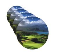 4 Pcs Car Air Fresheners Hanging Fragrance Scented Cards for SUV Scenic Hawaii Golf Tropical Car Aromatherapy Tablets Auto Interior Mirror Pendant for Bedroom Wardrobe Shoe Cabinet