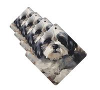 4 Pcs Car Air Fresheners Hanging Fragrance Scented Cards for SUV Shih Tzu Car Aromatherapy Tablets Auto Interior Mirror Pendant for Bedroom Wardrobe Shoe Cabinet