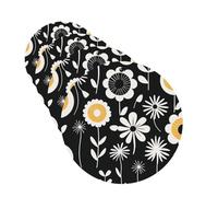 4 Pcs Car Air Fresheners Hanging Fragrance Scented Cards for SUV Simple Strokes of Flowers Car Aromatherapy Tablets Auto Interior Mirror Pendant for Bedroom Wardrobe Shoe Cabinet