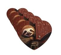 4 Pcs Car Air Fresheners Hanging Fragrance Scented Cards for SUV Sloth on zipper Car Aromatherapy Tablets Auto Interior Mirror Pendant for Bedroom Wardrobe Shoe Cabinet