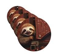4 Pcs Car Air Fresheners Hanging Fragrance Scented Cards for SUV Sloth on zipper Car Aromatherapy Tablets Auto Interior Mirror Pendant for Bedroom Wardrobe Shoe Cabinet