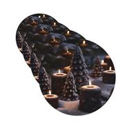 4 Pcs Car Air Fresheners Hanging Fragrance Scented Cards for SUV There Is Snow on the Candle Car Aromatherapy Tablets Auto Interior Mirror Pendant for Bedroom Wardrobe Shoe Cabinet