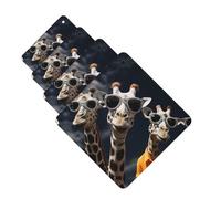 4 Pcs Car Air Fresheners Hanging Fragrance Scented Cards for SUV Three giraffes wearing sunglasses Car Aromatherapy Tablets Auto Interior Mirror Pendant for Bedroom Wardrobe Shoe Cabinet