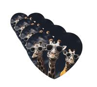4 Pcs Car Air Fresheners Hanging Fragrance Scented Cards for SUV Three giraffes wearing sunglasses Car Aromatherapy Tablets Auto Interior Mirror Pendant for Bedroom Wardrobe Shoe Cabinet