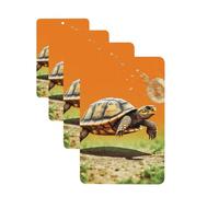 4 Pcs Car Air Fresheners Hanging Fragrance Scented Cards for SUV Tortoise Turtle Jumping Car Aromatherapy Tablets Auto Interior Mirror Pendant for Bedroom Wardrobe Shoe Cabinet