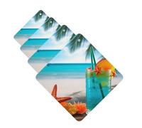 4 Pcs Car Air Fresheners Hanging Fragrance Scented Cards for SUV Tropical Cocktail with Starfish Car Aromatherapy Tablets Auto Interior Mirror Pendant for Bedroom Wardrobe Shoe Cabinet
