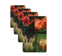 4 Pcs Car Air Fresheners Hanging Fragrance Scented Cards for SUV Tulips in the Garden Car Aromatherapy Tablets Auto Interior Mirror Pendant for Bedroom Wardrobe Shoe Cabinet