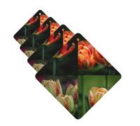 4 Pcs Car Air Fresheners Hanging Fragrance Scented Cards for SUV Tulips in the Garden Car Aromatherapy Tablets Auto Interior Mirror Pendant for Bedroom Wardrobe Shoe Cabinet