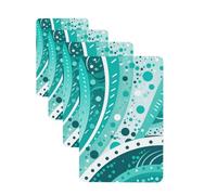 4 Pcs Car Air Fresheners Hanging Fragrance Scented Cards for SUV Turquoise and white circle Car Aromatherapy Tablets Auto Interior Mirror Pendant for Bedroom Wardrobe Shoe Cabinet
