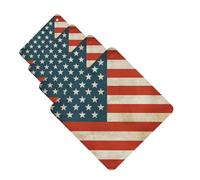 4 Pcs Car Air Fresheners Hanging Fragrance Scented Cards for SUV Vintage American USA Flag Car Aromatherapy Tablets Auto Interior Mirror Pendant for Bedroom Wardrobe Shoe Cabinet