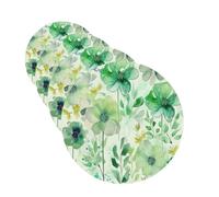 4 Pcs Car Air Fresheners Hanging Fragrance Scented Cards for SUV Watercolor Green Flowers Car Aromatherapy Tablets Auto Interior Mirror Pendant for Bedroom Wardrobe Shoe Cabinet