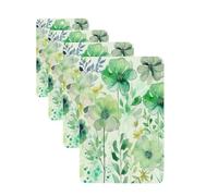 4 Pcs Car Air Fresheners Hanging Fragrance Scented Cards for SUV Watercolor Green Flowers Car Aromatherapy Tablets Auto Interior Mirror Pendant for Bedroom Wardrobe Shoe Cabinet