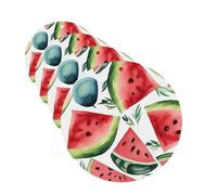 4 Pcs Car Air Fresheners Hanging Fragrance Scented Cards for SUV Watercolor watermelon pattern Car Aromatherapy Tablets Auto Interior Mirror Pendant for Bedroom Wardrobe Shoe Cabinet