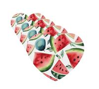 4 Pcs Car Air Fresheners Hanging Fragrance Scented Cards for SUV Watercolor watermelon pattern Car Aromatherapy Tablets Auto Interior Mirror Pendant for Bedroom Wardrobe Shoe Cabinet