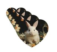4 Pcs Car Air Fresheners Hanging Fragrance Scented Cards for SUV White rabbit and lilies Car Aromatherapy Tablets Auto Interior Mirror Pendant for Bedroom Wardrobe Shoe Cabinet