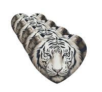 4 Pcs Car Air Fresheners Hanging Fragrance Scented Cards for SUV White tiger head pattern Car Aromatherapy Tablets Auto Interior Mirror Pendant for Bedroom Wardrobe Shoe Cabinet
