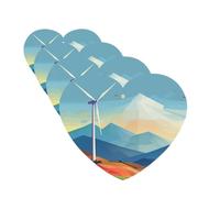 4 Pcs Car Air Fresheners Hanging Fragrance Scented Cards for SUV Windmill Flat Illustration Car Aromatherapy Tablets Auto Interior Mirror Pendant for Bedroom Wardrobe Shoe Cabinet