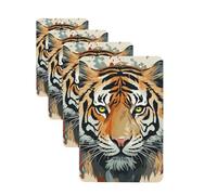4 Pcs Car Air Fresheners Hanging Fragrance Scented Cards for SUV Year of the Tiger Face Car Aromatherapy Tablets Auto Interior Mirror Pendant for Bedroom Wardrobe Shoe Cabinet