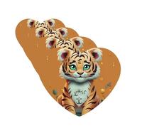 4 Pcs Car Air Fresheners Hanging Fragrance Scented Cards for SUV Year of the Tiger Funny Tiger Car Aromatherapy Tablets Auto Interior Mirror Pendant for Bedroom Wardrobe Shoe Cabinet