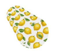 4 Pcs Car Air Fresheners Hanging Fragrance Scented Cards for SUV Yellow Lemon Car Aromatherapy Tablets Auto Interior Mirror Pendant for Bedroom Wardrobe Shoe Cabinet