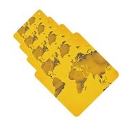 4 Pcs Car Air Fresheners Hanging Fragrance Scented Cards for SUV Yellow world map Car Aromatherapy Tablets Auto Interior Mirror Pendant for Bedroom Wardrobe Shoe Cabinet