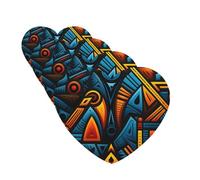 4 Pcs Car Air Fresheners Hanging Scented Cards for Car Fresheners African style textile pattern Auto Aromatherapy Tablets Funny Hanging Air Freshener for Car Rearview Mirror Pendant