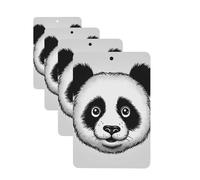 4 Pcs Car Air Fresheners Hanging Scented Cards for Car Fresheners Anime Panda Face Auto Aromatherapy Tablets Funny Hanging Air Freshener for Car Rearview Mirror Pendant