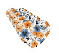 4 Pcs Car Air Fresheners Hanging Scented Cards for Car Fresheners Blue and orange flowers on white background Auto Aromatherapy Tablets Funny Hanging Air Freshener for Car Rearview Mirror Pendant