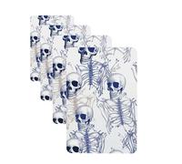 4 Pcs Car Air Fresheners Hanging Scented Cards for Car Fresheners Blue skeleton pattern Auto Aromatherapy Tablets Funny Hanging Air Freshener for Car Rearview Mirror Pendant