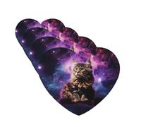 4 Pcs Car Air Fresheners Hanging Scented Cards for Car Fresheners Cat sitting inside nebula Auto Aromatherapy Tablets Funny Hanging Air Freshener for Car Rearview Mirror Pendant