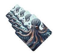 4 Pcs Car Air Fresheners Hanging Scented Cards for Car Fresheners Cool Octopus Auto Aromatherapy Tablets Funny Hanging Air Freshener for Car Rearview Mirror Pendant