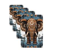 4 Pcs Car Air Fresheners Hanging Scented Cards for Car Fresheners Elephant Pattern Auto Aromatherapy Tablets Funny Hanging Air Freshener for Car Rearview Mirror Pendant