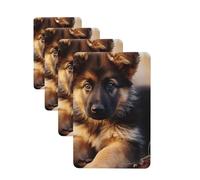 4 Pcs Car Air Fresheners Hanging Scented Cards for Car Fresheners German Shepherd Puppy Car Aromatherapy Tablets Funny Hanging Air Freshener for Car Rearview Mirror Pendant