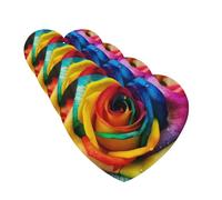 4 Pcs Car Air Fresheners Hanging Scented Cards for Car Fresheners Rainbow Rose Auto Aromatherapy Tablets Funny Hanging Air Freshener for Car Rearview Mirror Pendant
