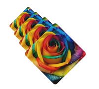 4 Pcs Car Air Fresheners Hanging Scented Cards for Car Fresheners Rainbow Rose Auto Aromatherapy Tablets Funny Hanging Air Freshener for Car Rearview Mirror Pendant
