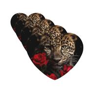 4 Pcs Car Air Fresheners Hanging Scented Cards for Car Fresheners Rose Leopard Auto Aromatherapy Tablets Funny Hanging Air Freshener for Car Rearview Mirror Pendant