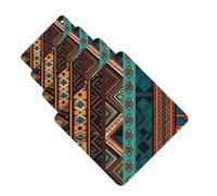 4 Pcs Car Air Fresheners Hanging Scented Cards for Car Fresheners Southwest Native Art Patterns Auto Aromatherapy Tablets Funny Hanging Air Freshener for Car Rearview Mirror Pendant
