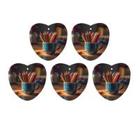 4 Pcs Car Air Fresheners Hanging Scented Cards for Cars Pen in Blue Cup Car Air Fresheners Cars Interior Decoration Fragrance Scented Cards forRearview Mirror Auto Accessories